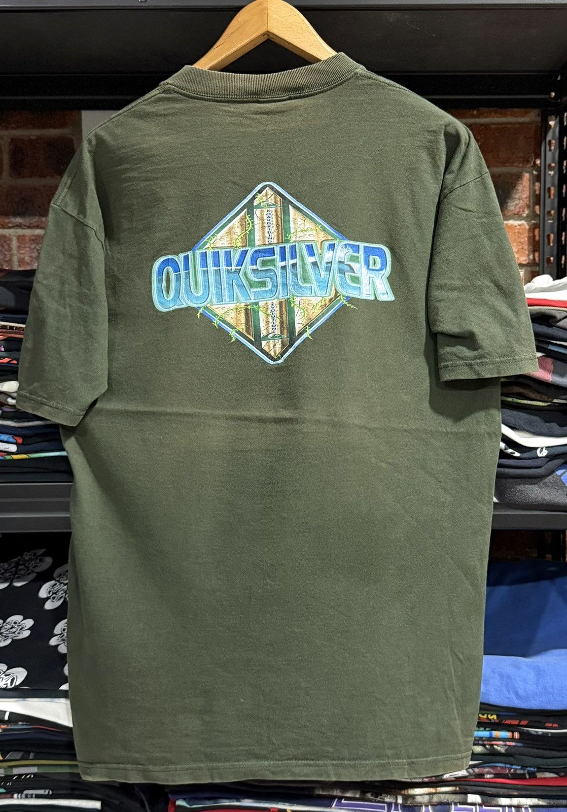 Quiksilver × Vintage Vintage 90s Quiksilver Boarding Evolution Sun Faded Tee Size US L / EU 52-54 / 3 - 1 Thumbnail