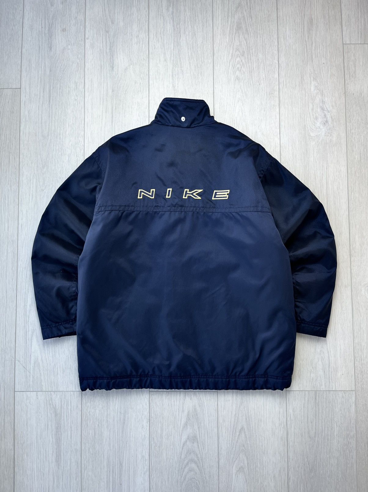 Nike × Vintage Vintage Nike Nylon Jacket Big Logo 90s Y2K Drill Hype Size US L / EU 52-54 / 3 - 1 Thumbnail