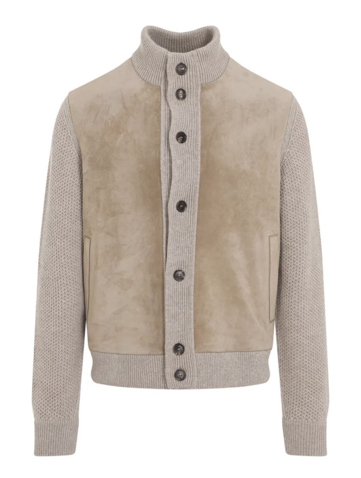 Ermenegildo Zegna Zegna Oasi Cashmere Suede Panelled Cardigan Sweater Jacket Size US L / EU 52-54 / 3 - 8 Thumbnail