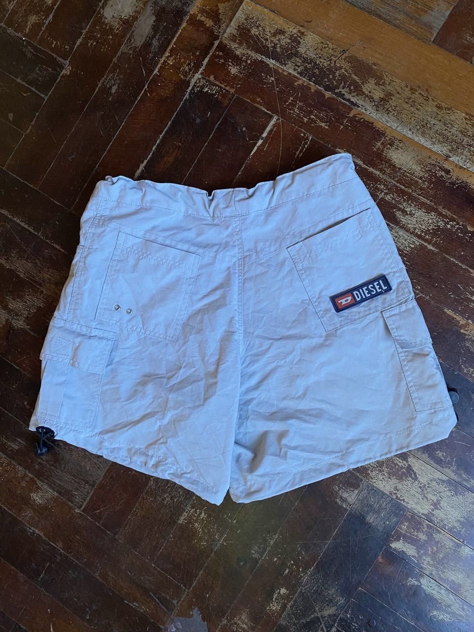 Diesel × Vintage Vintage 90s Y2K Diesel Big Logo white Cargo Shorts Size US 30 / EU 46 - 4 Thumbnail