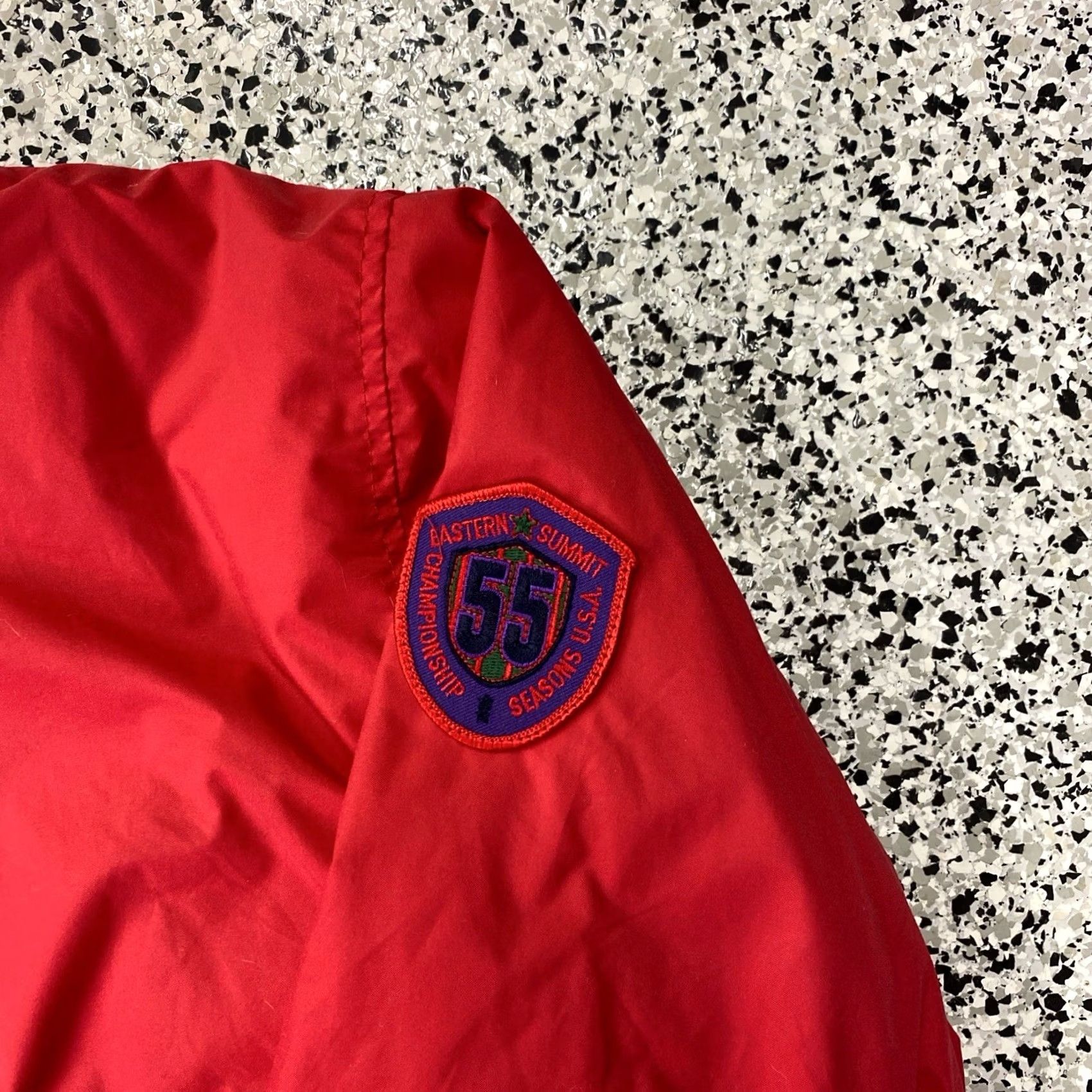 Gap VINTAGE Gap Fleece Jacket Hybrid Fleece 90s Purple/Red Eastern Summit Championship Medium Mens Jacket Size US M / EU 48-50 / 2 - 2 Thumbnail