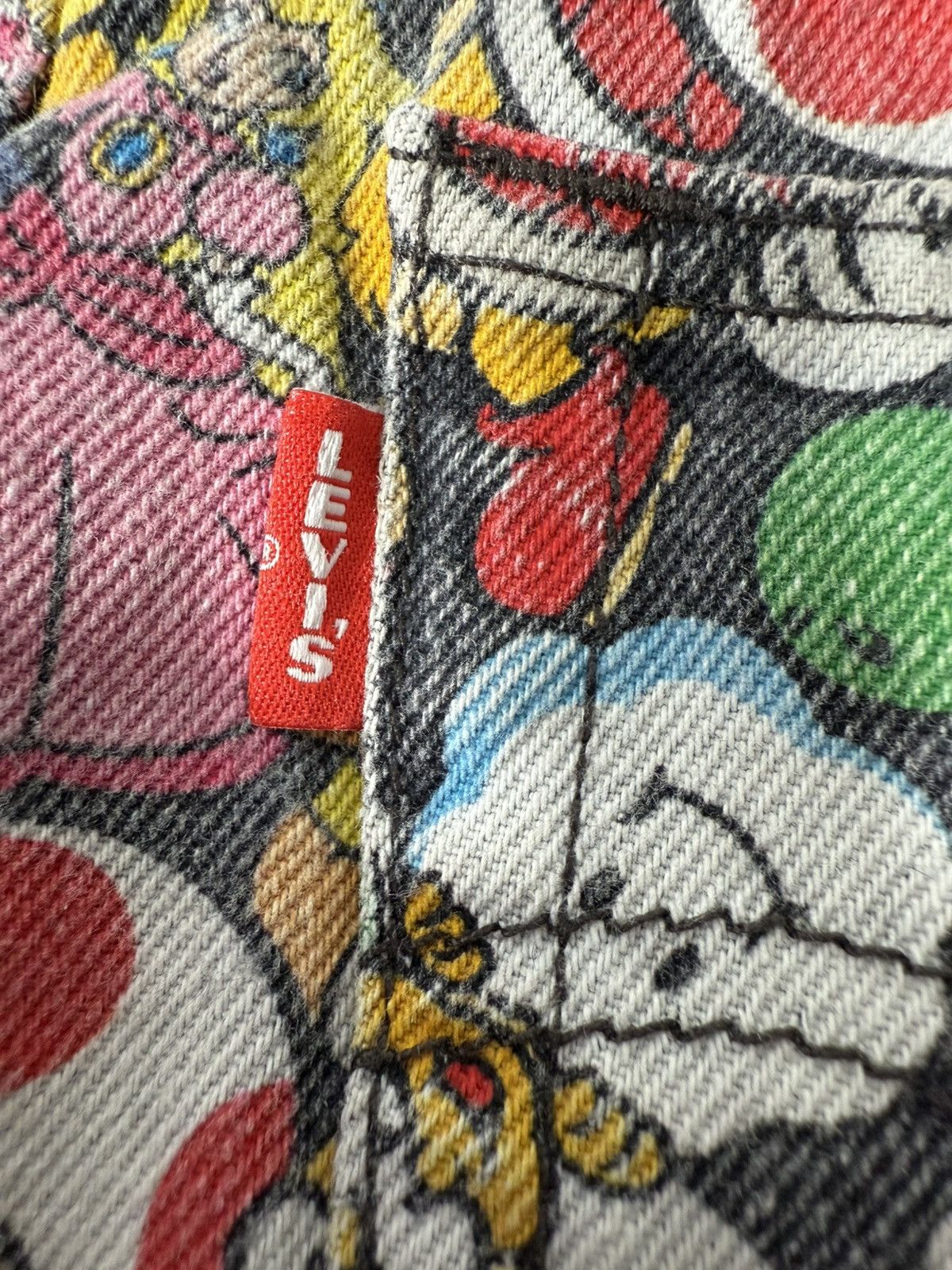 Levi's Rare Levi's x Mario Bros 501 Denim Full Print Shorts Size 24" / US 00 / IT 34 - 4 Thumbnail