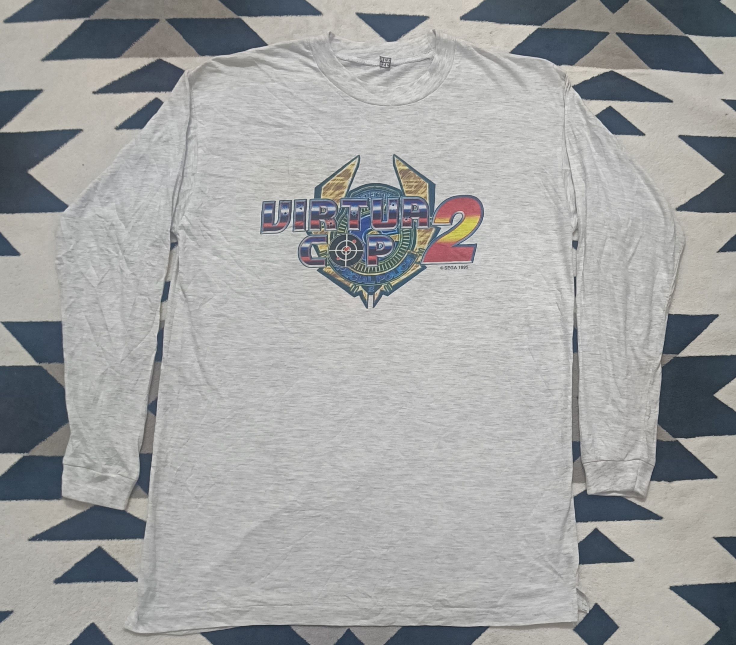 Vintage 🔥🔥Rare Vintage 90s Virtua Cop 2 Special Police L.S. Tee Size US M / EU 48-50 / 2 - 2 Thumbnail