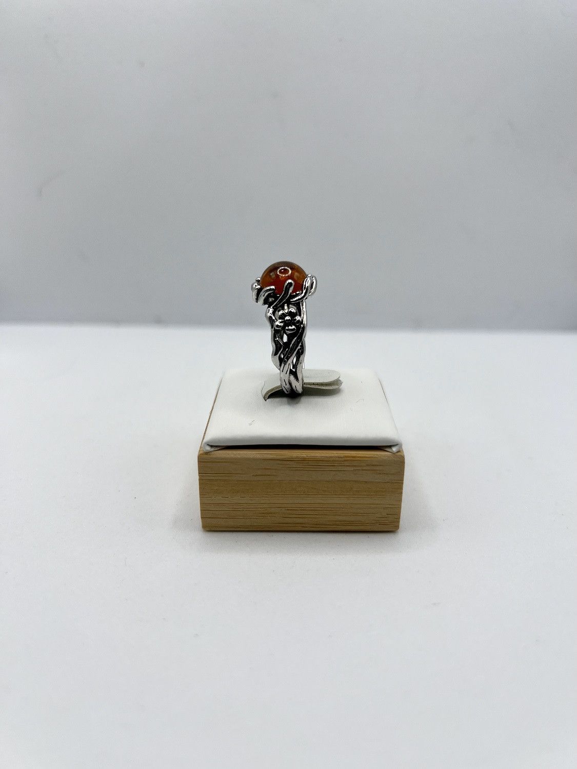 Handmade Amber Crystal Tibetan Silver Ring - size 6.75 Size ONE SIZE - 3 Thumbnail