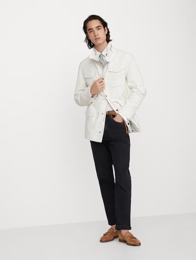 Brunello Cucinelli Jacket in Natural Size US M / EU 48-50 / 2 - 5 Thumbnail