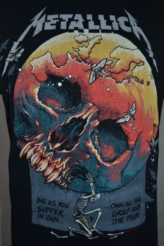 Band Tees × Metallica × Vintage Metallica Europe Awakens 2019 Heavy Metal Rock T-shirt Size US M / EU 48-50 / 2 - 6 Thumbnail