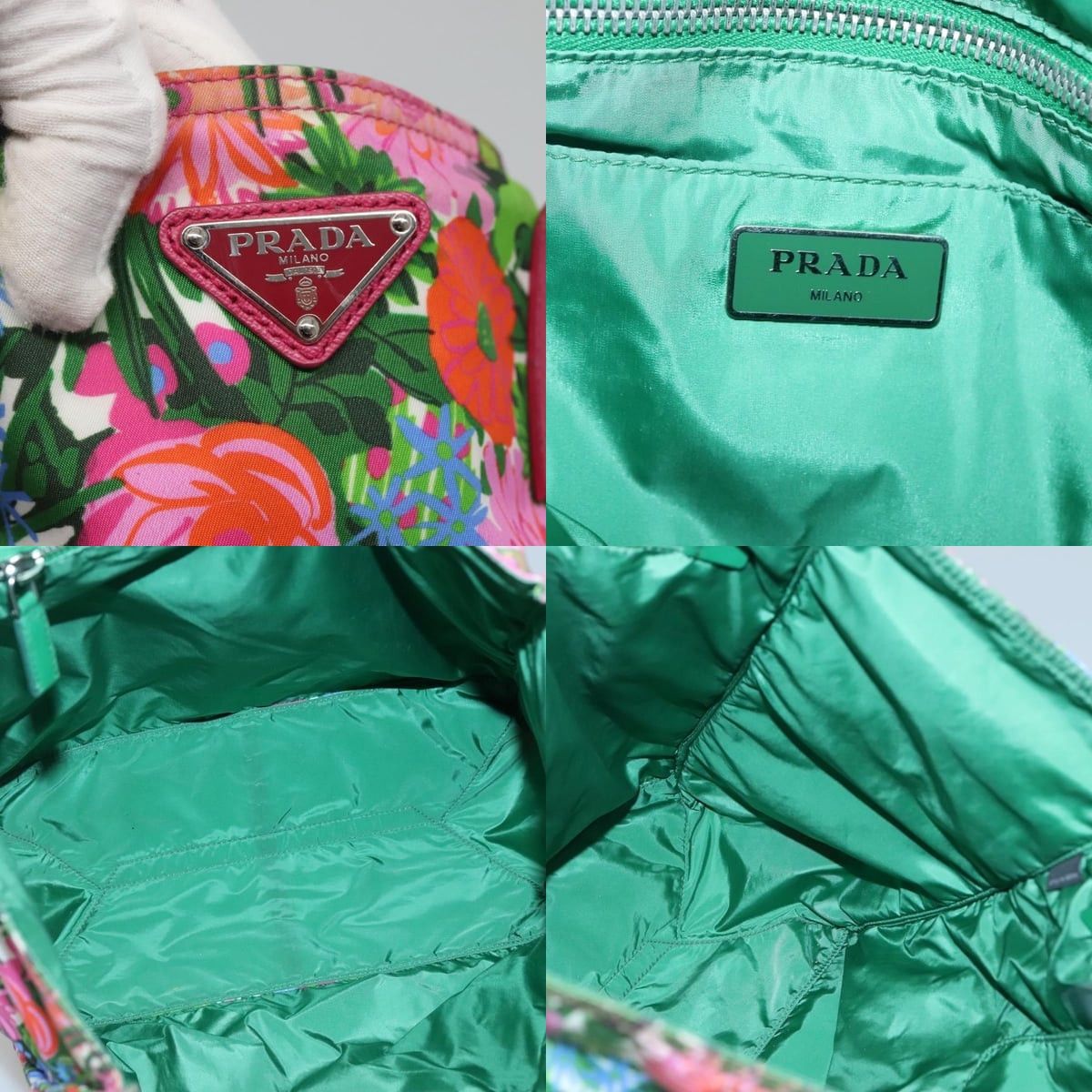 Prada PRADA Tote Bag Nylon Multicolor Silver Size ONE SIZE - 11 Thumbnail