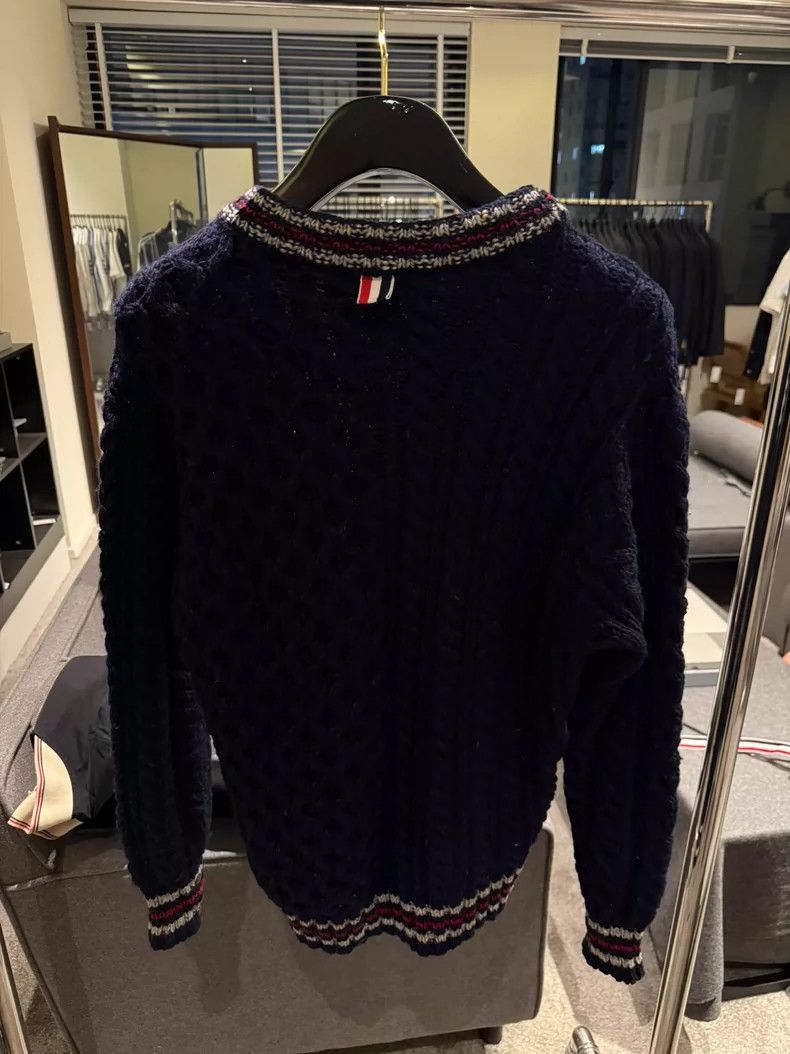 Thom Browne Thom browne Dark blue wool pullover sweater 2504-Nextarrow Size US L / EU 52-54 / 3 - 2 Thumbnail
