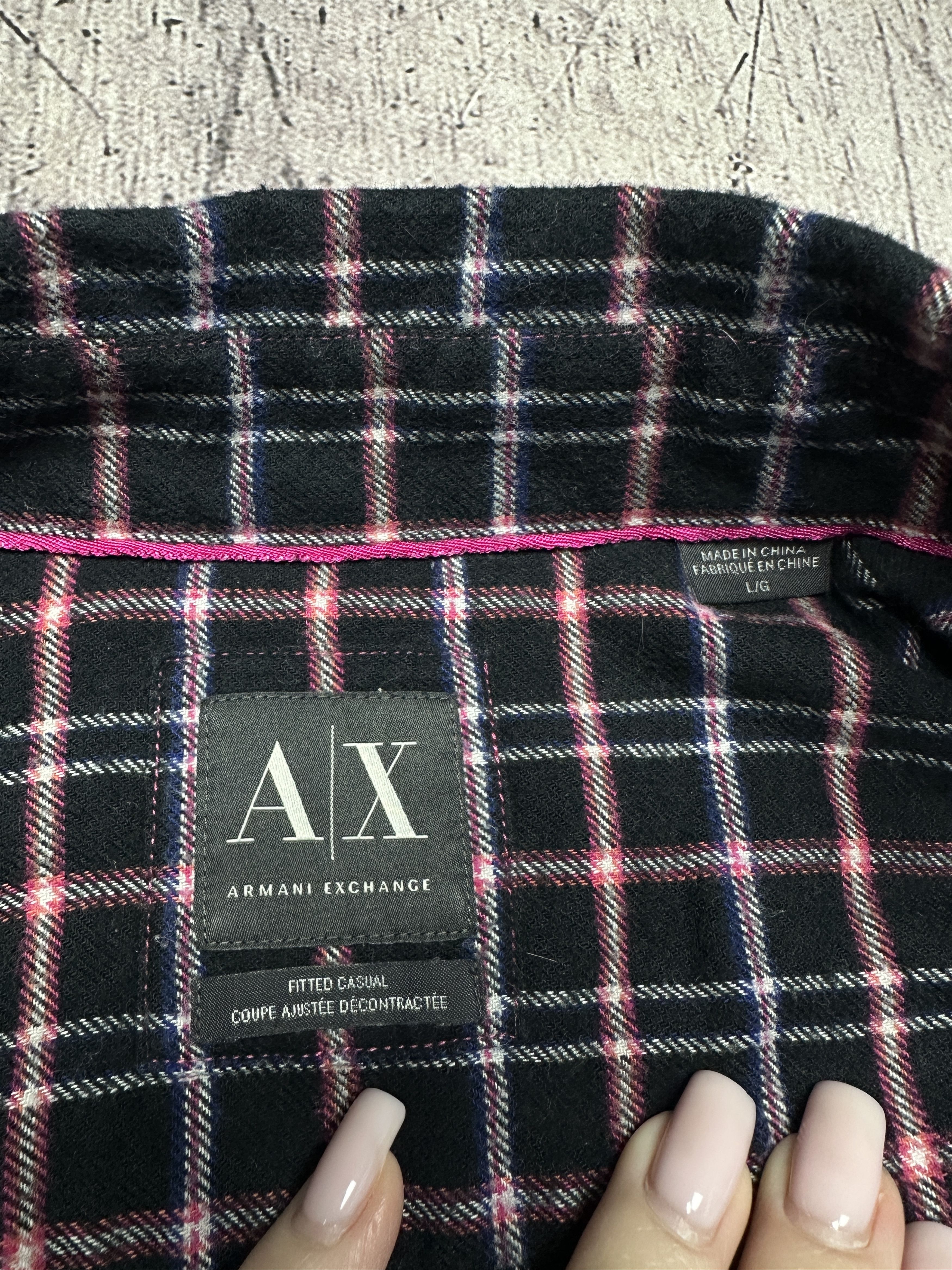 Armani Exchange Armani Exchange Mens Flannel Long Sleeve Shirt Size US L / EU 52-54 / 3 - 3 Thumbnail