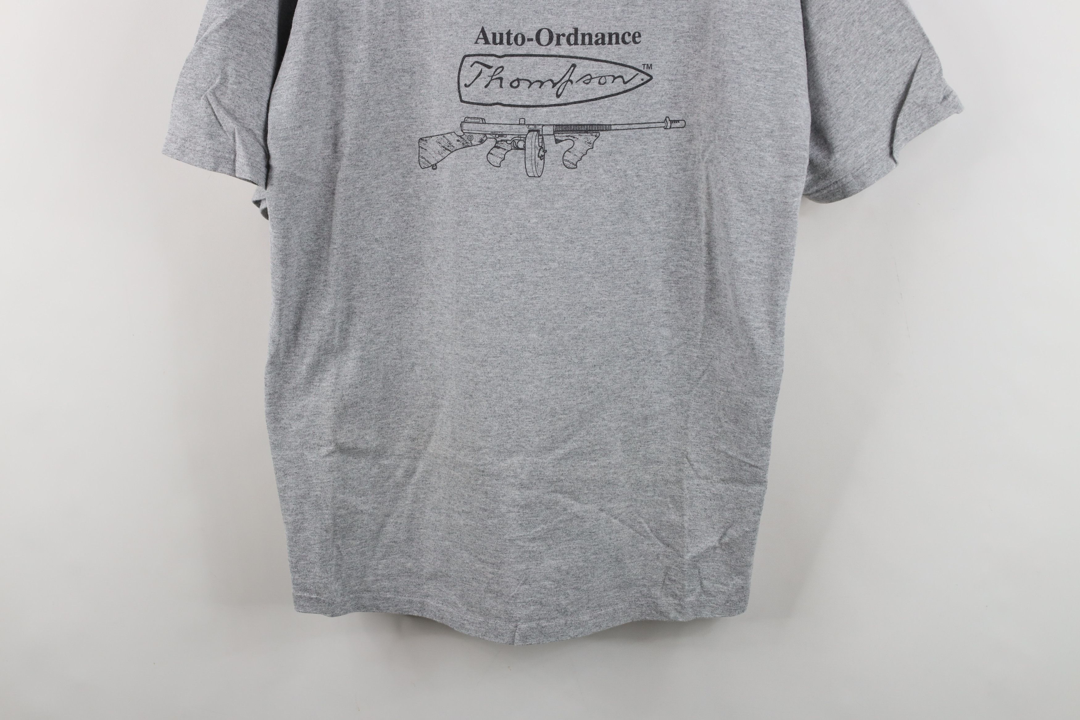 Vintage Vintage Ordnance Thompson Machine Gun T-Shirt Heather Gray Size US XL / EU 56 / 4 - 3 Thumbnail