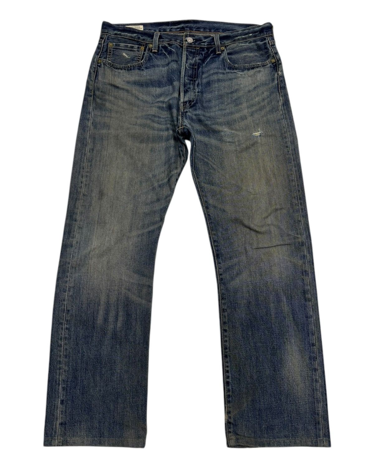 Levi's VTG LEVIS 501 BIG E DISTRESSED DENIM JEANS Size US 35 - 1 Thumbnail