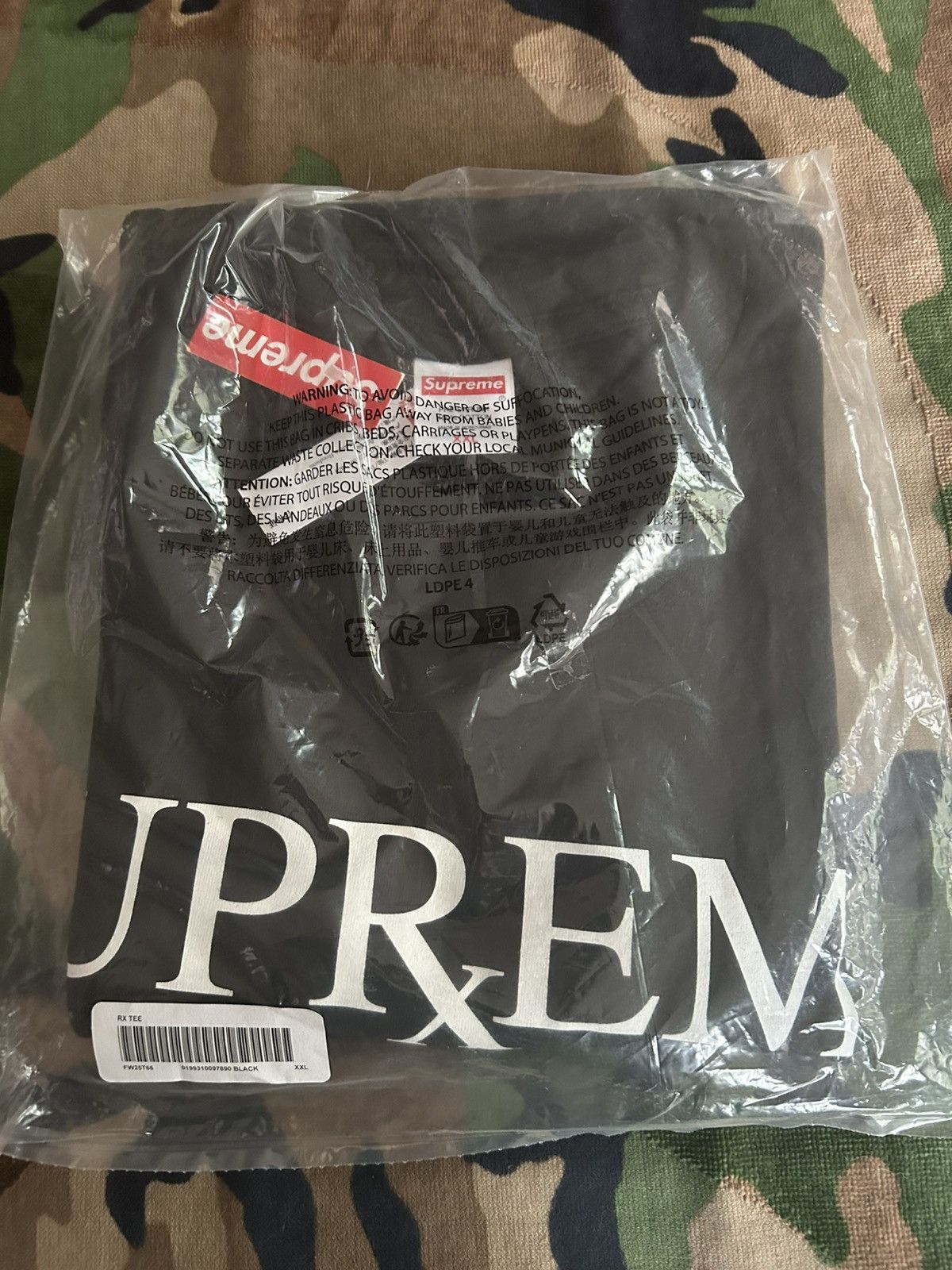 Supreme Supreme RX Tee Black XXL FW25 Size US XXL / EU 58 / 5 - 2 Thumbnail