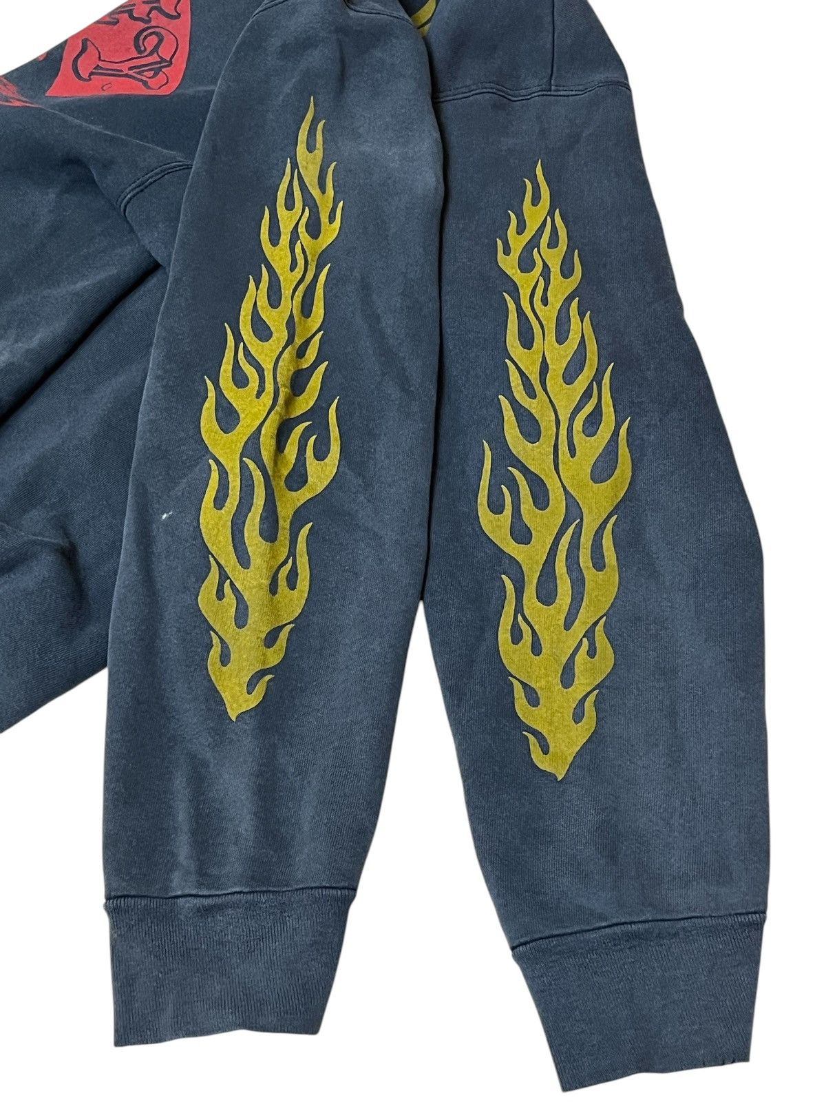 Harley Davidson SICK🔥VINTAGE 90s HARLEY DAVIDSON FLAME DISTRESSED SWEATS Size US L / EU 52-54 / 3 - 6 Thumbnail