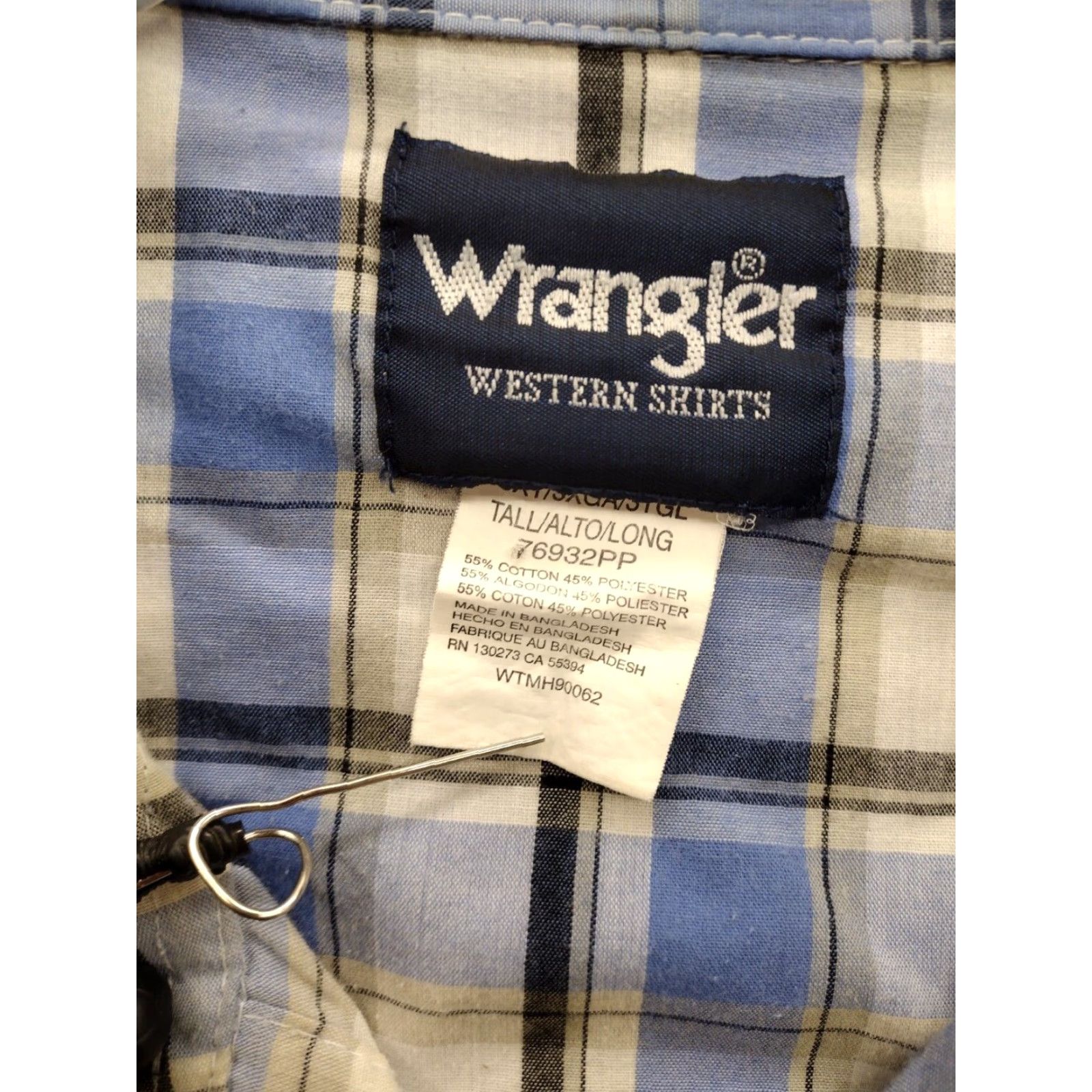 Wrangler VTG Wrangler Western Shirt Mens 3XT Short Sleeve Plaid Button-Up Wrangler Wrancher Cowboy Western Shirt Mens 3XT XS? Size US XXL / EU 58 / 5 - 3 Thumbnail