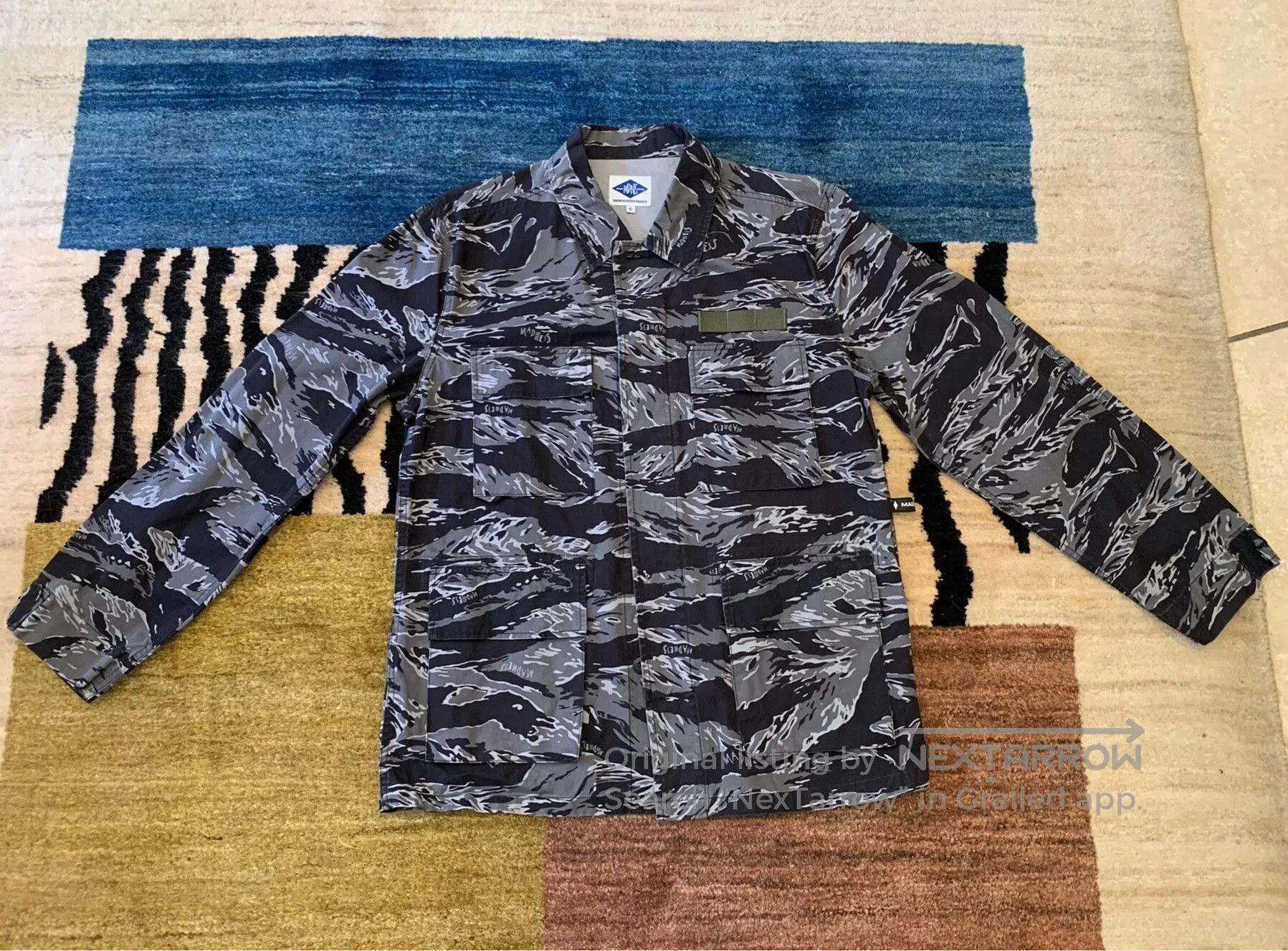 Madness Madness Vintage Black Tiger Stripe Jacket. Size US XL / EU 56 / 4 - 1 Thumbnail