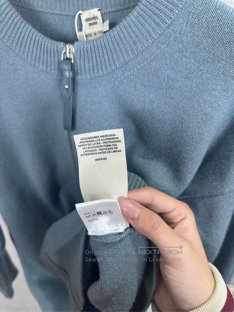 Hermes Hermes Light blue sweater cardigan Size XS / US 0-2 / IT 36-38 - 5 Thumbnail