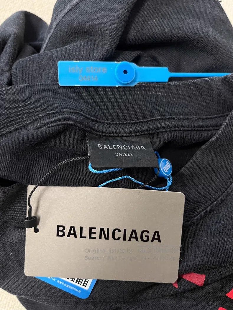 Balenciaga Balenciaga Logo Letter Printed Round Neck Short Sleeve T-S Size US L / EU 52-54 / 3 - 4 Thumbnail