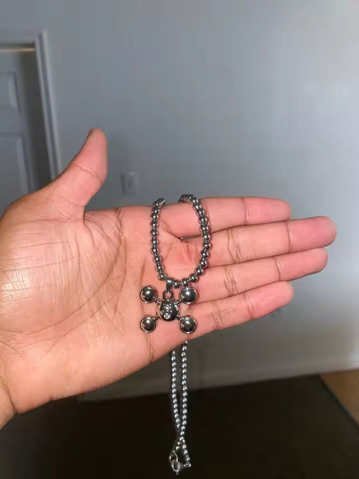 Jewelry Harajuku Quadangle Ball Pendant Necklace Y2K Size ONE SIZE - 3 Thumbnail