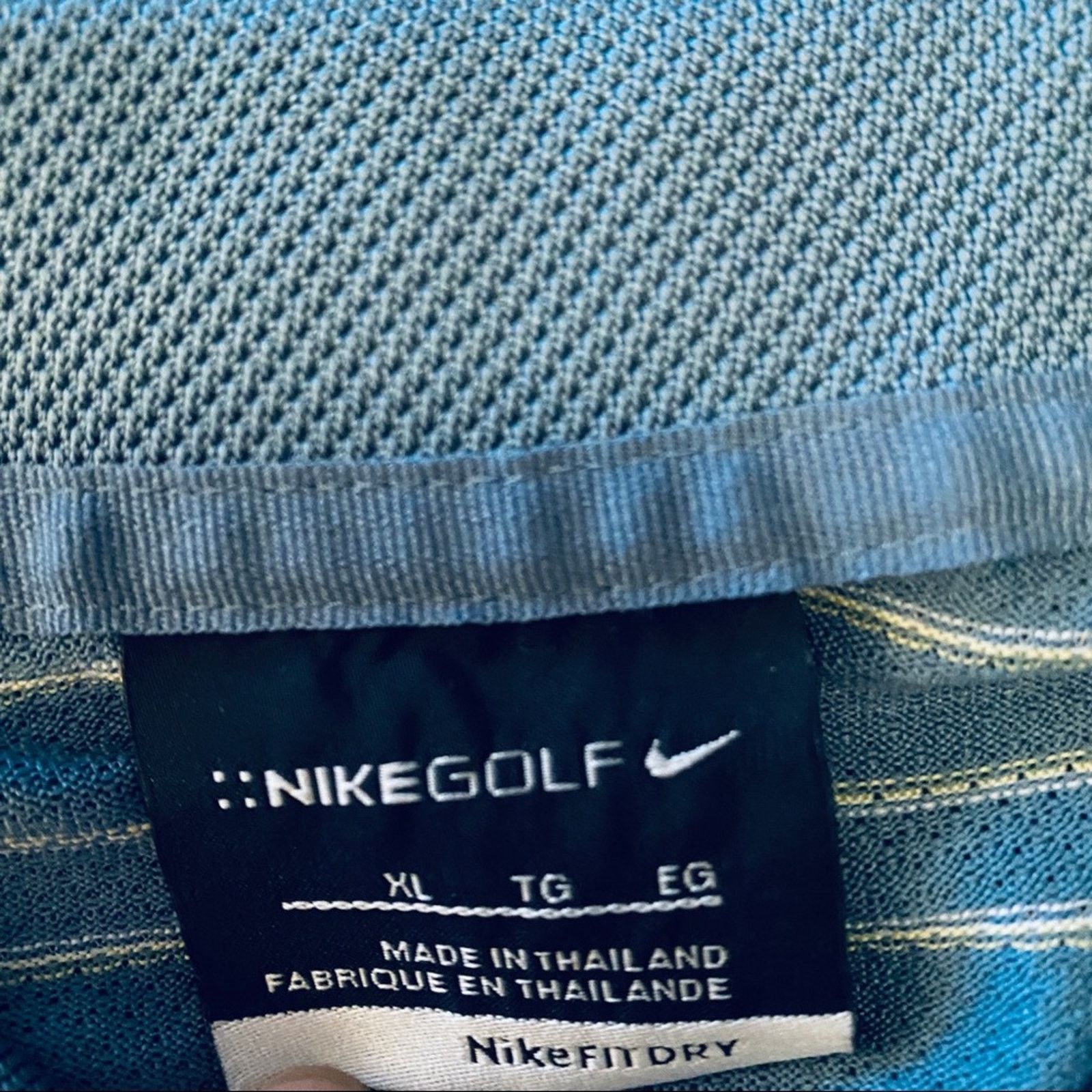 Nike Nike Golf teal striped short sleeve polo Size US XL / EU 56 / 4 - 4 Thumbnail