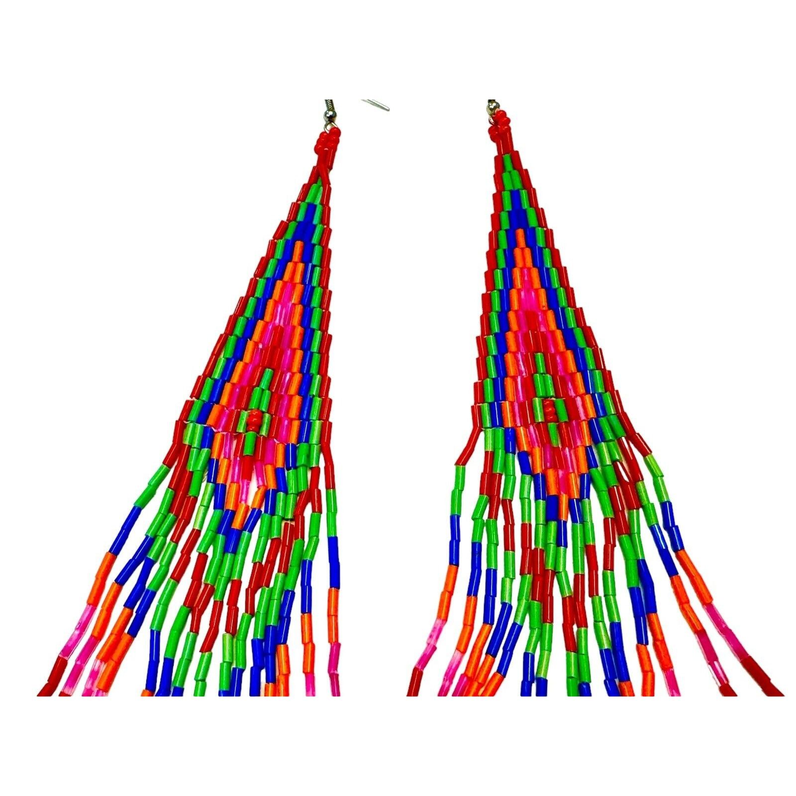 Other LESSisRARE Native American Indian Beaded Fringe Earrings NEW Size ONE SIZE - 4 Thumbnail