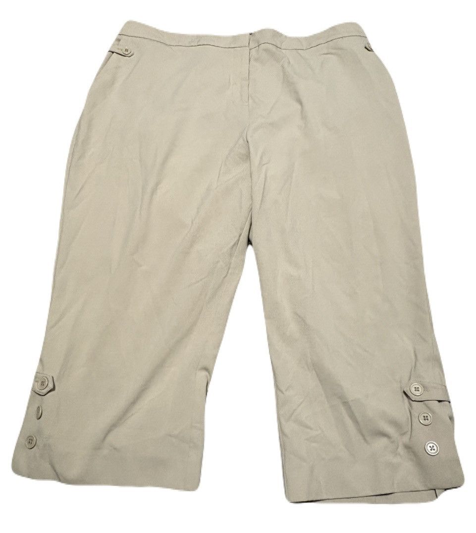 Other (Susan Graver) Tan Capri Wide Leg Pants: Size 2X Size 42" / US 20 - 1 Thumbnail