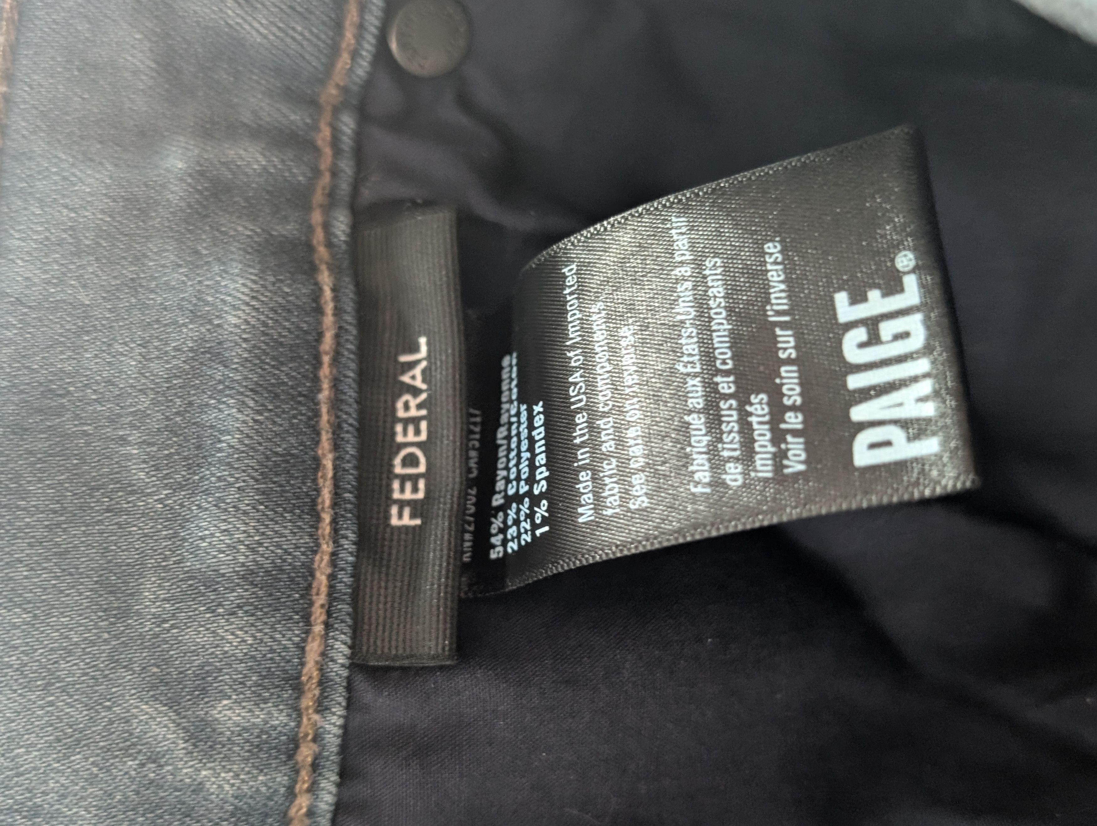 Paige Federal Slim Straight Size US 34 / EU 50 - 4 Thumbnail