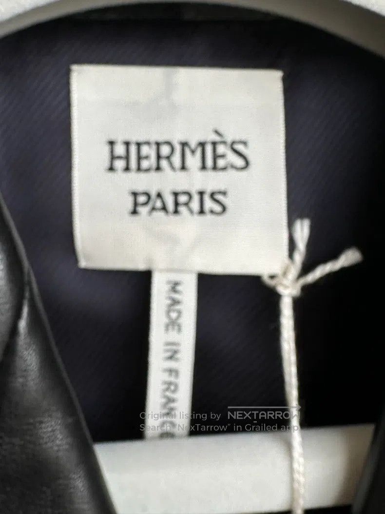 Hermes Hermes Black leather jacket Size XXS / US 00 / IT 34 - 2 Thumbnail