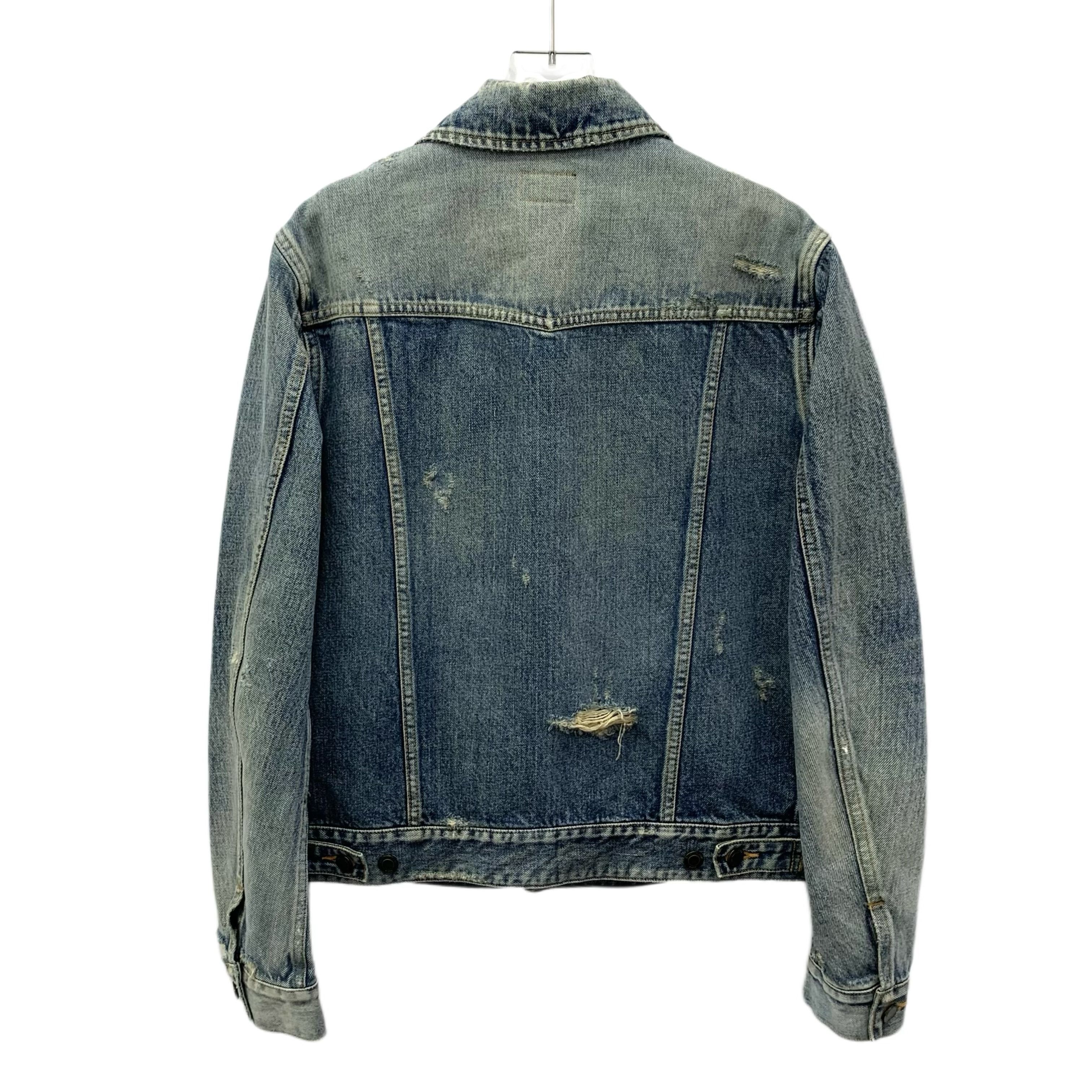 Saint Laurent Paris Saint Laurent Jacket Washed Denim Blue (Size S) Size S / US 4 / IT 40 - 4 Thumbnail