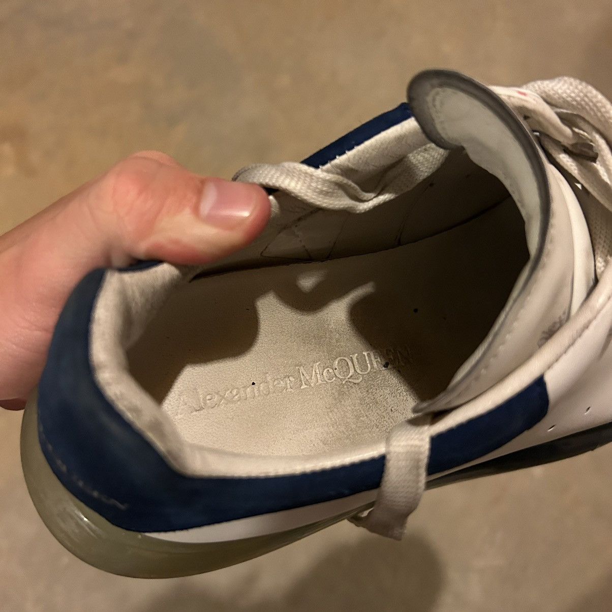 Alexander McQueen × Designer Alexander McQueen Oversized Shoe Worker Blue Sole EU 40 Size US 7.5 / EU 40-41 - 12 Thumbnail