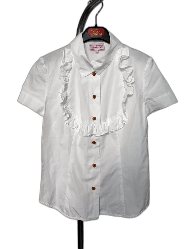 Vivienne Westwood Vintage Ruffled Short Sleeve Blouse - dmc