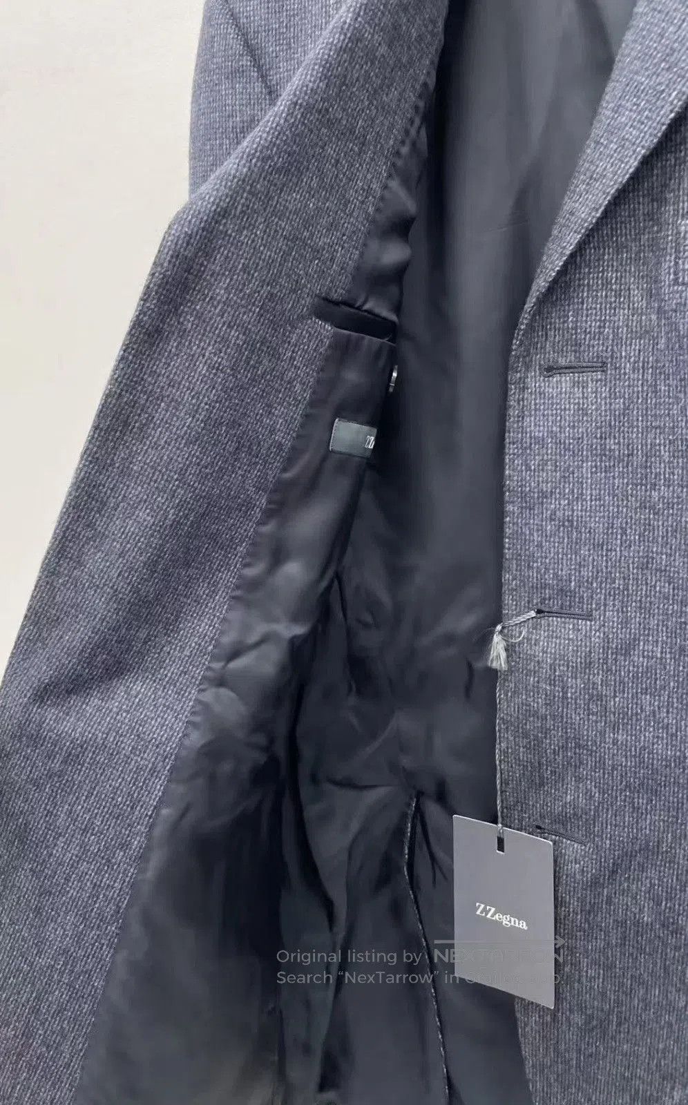 Z Zegna Gray Textured Single. Size US S / EU 44-46 / 1 - 5 Thumbnail