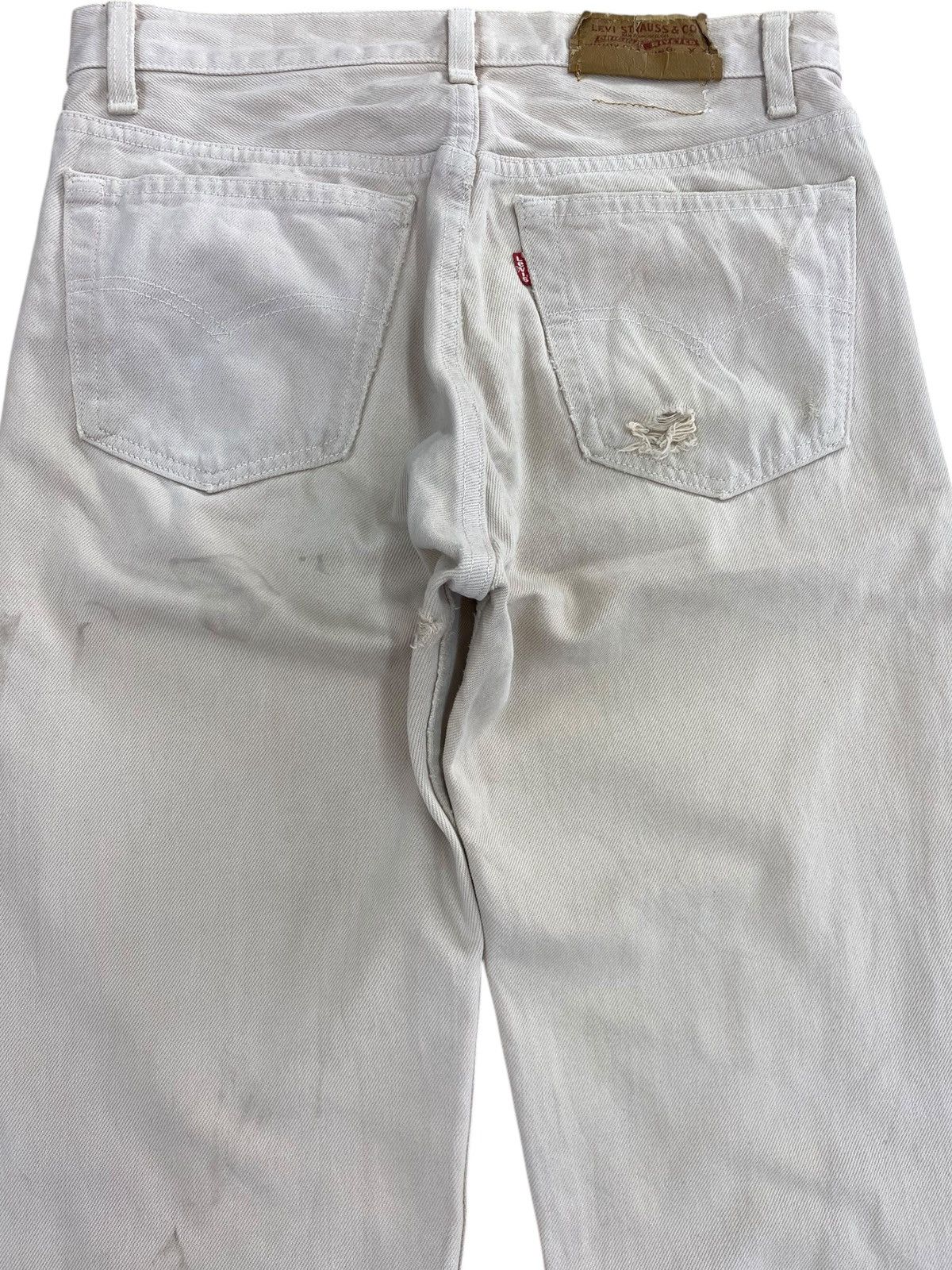 Levi's Levi’s Washed White Straight Wide Leg Jeans Size US 30 / EU 46 - 4 Thumbnail