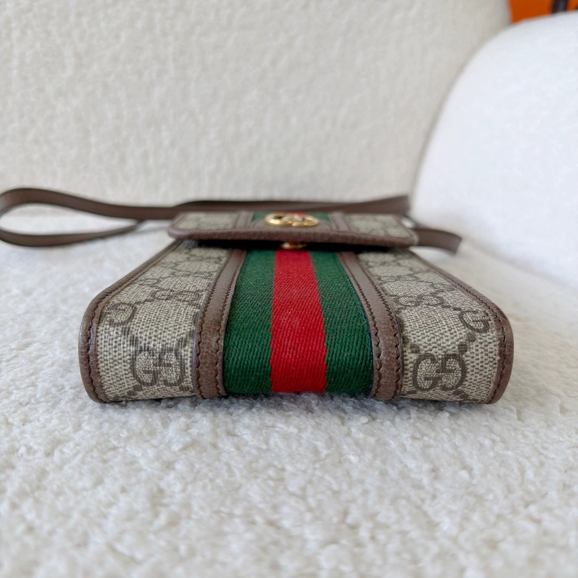 Gucci Gucci Ophidia GG Supreme Phone Crossbody Bag Size ONE SIZE - 3 Thumbnail
