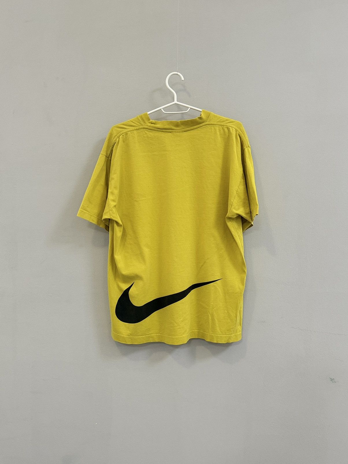 Nike × Vintage 90s Nike Vintage Big Center Swoosh Striped T-shirt Rare Size US M / EU 48-50 / 2 - 8 Thumbnail