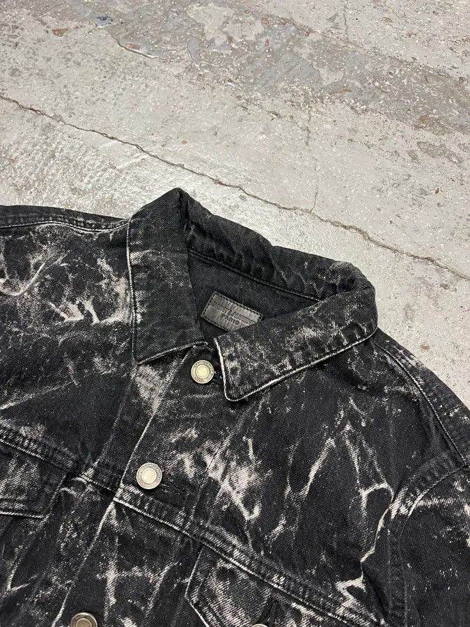 Saint Laurent Paris Saint Laurent Marbled Effect Black Denim Tie Dye Jacket Size US S / EU 44-46 / 1 - 5 Thumbnail