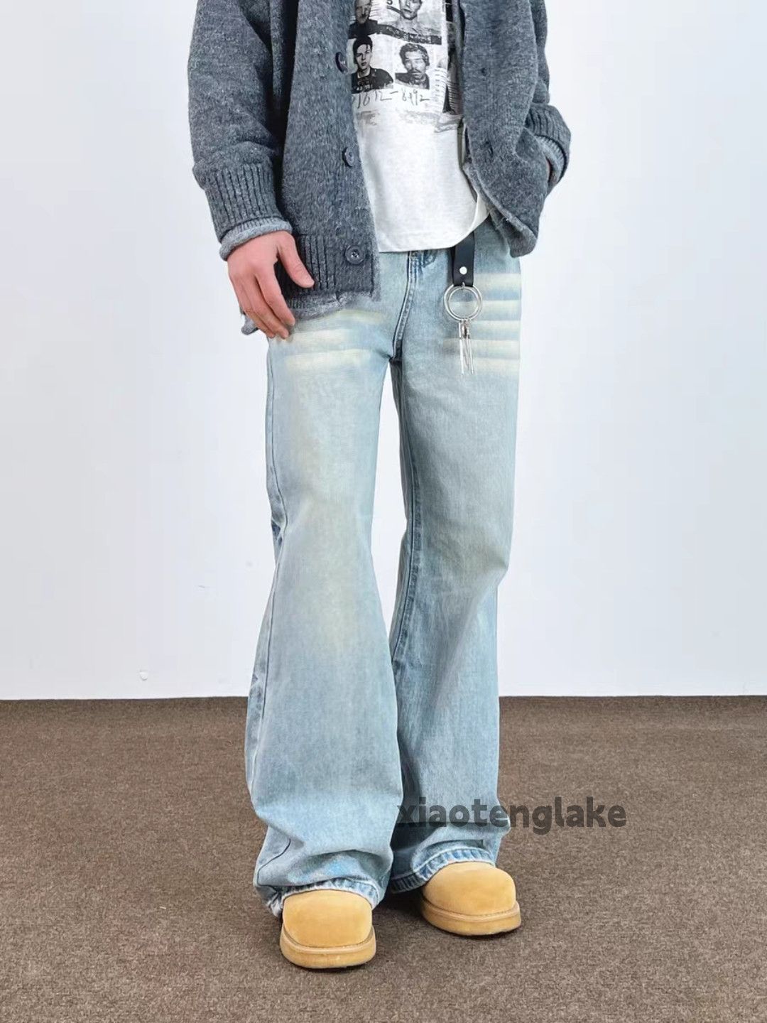 Jean Washed faded loose baggy hiphop yuppie bootcut jeans Size US 28 / EU 44 - 3 Thumbnail