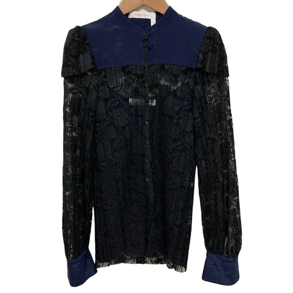 Chloe Chloe See By Chloe See By Chloe Lace Pleated 2way Blouse Others Tops DUTY FREE for USA Size ONE SIZE - 1 Thumbnail