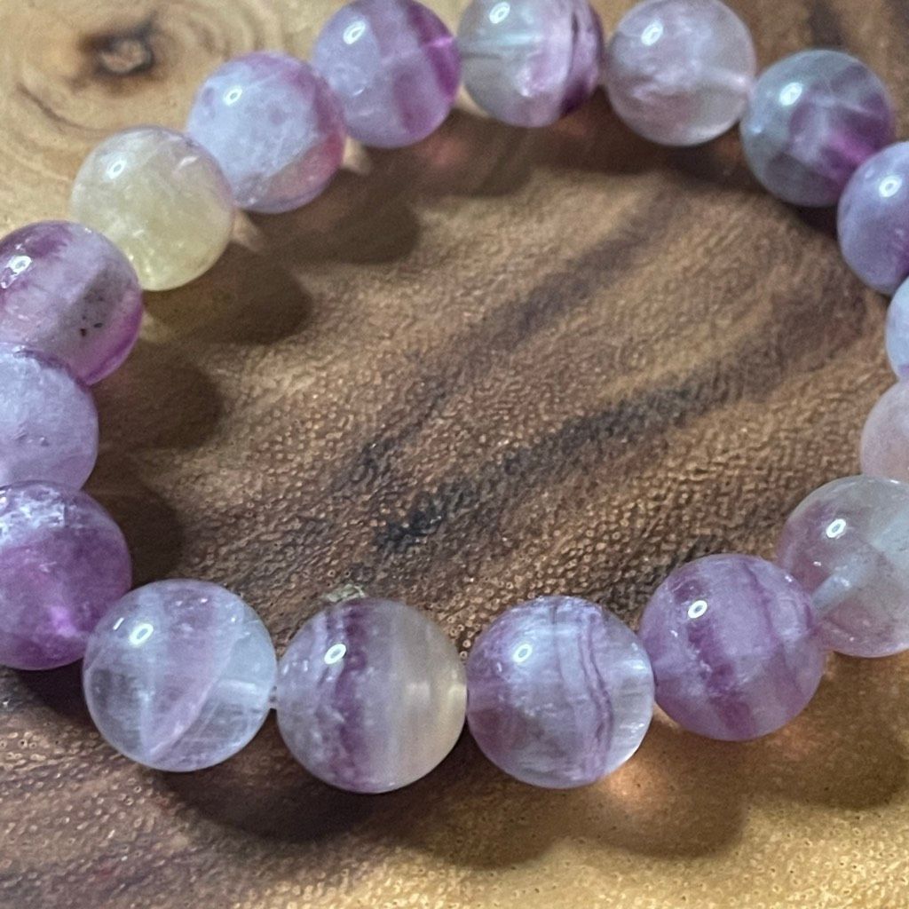 Other Candy Fluorite bracelet striped layers light rainbow colors Size ONE SIZE - 6 Thumbnail