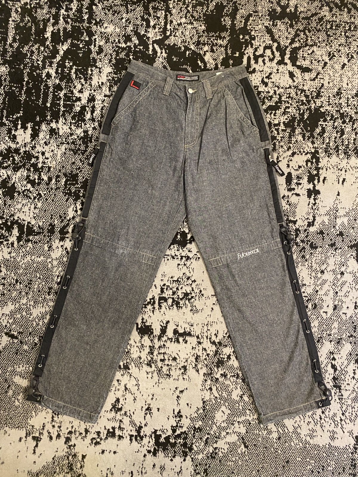 Fubu Fubu Gray Y2K Baggy Denim Vintage Size US 31 - 1 Thumbnail