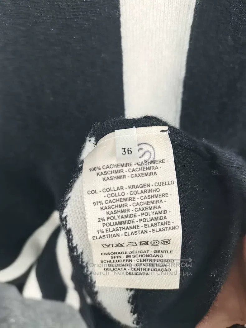 Hermes Hermes Black and White Printed Cashmere Sweater Size XS / US 0-2 / IT 36-38 - 4 Thumbnail