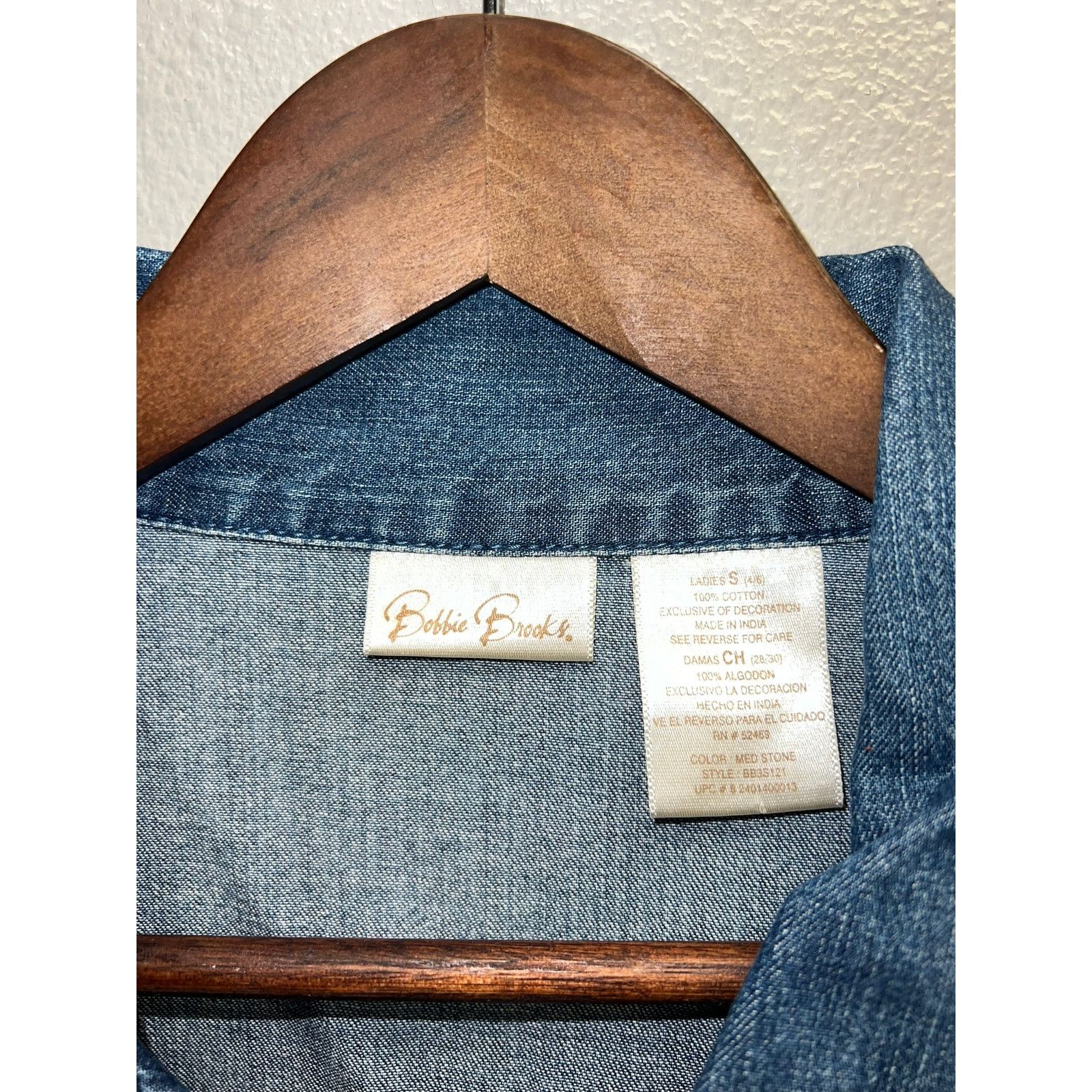 Vintage Womens Bobbie Brooks Denim Jacket Lighweight Floral Small Size S / US 4 / IT 40 - 8 Thumbnail