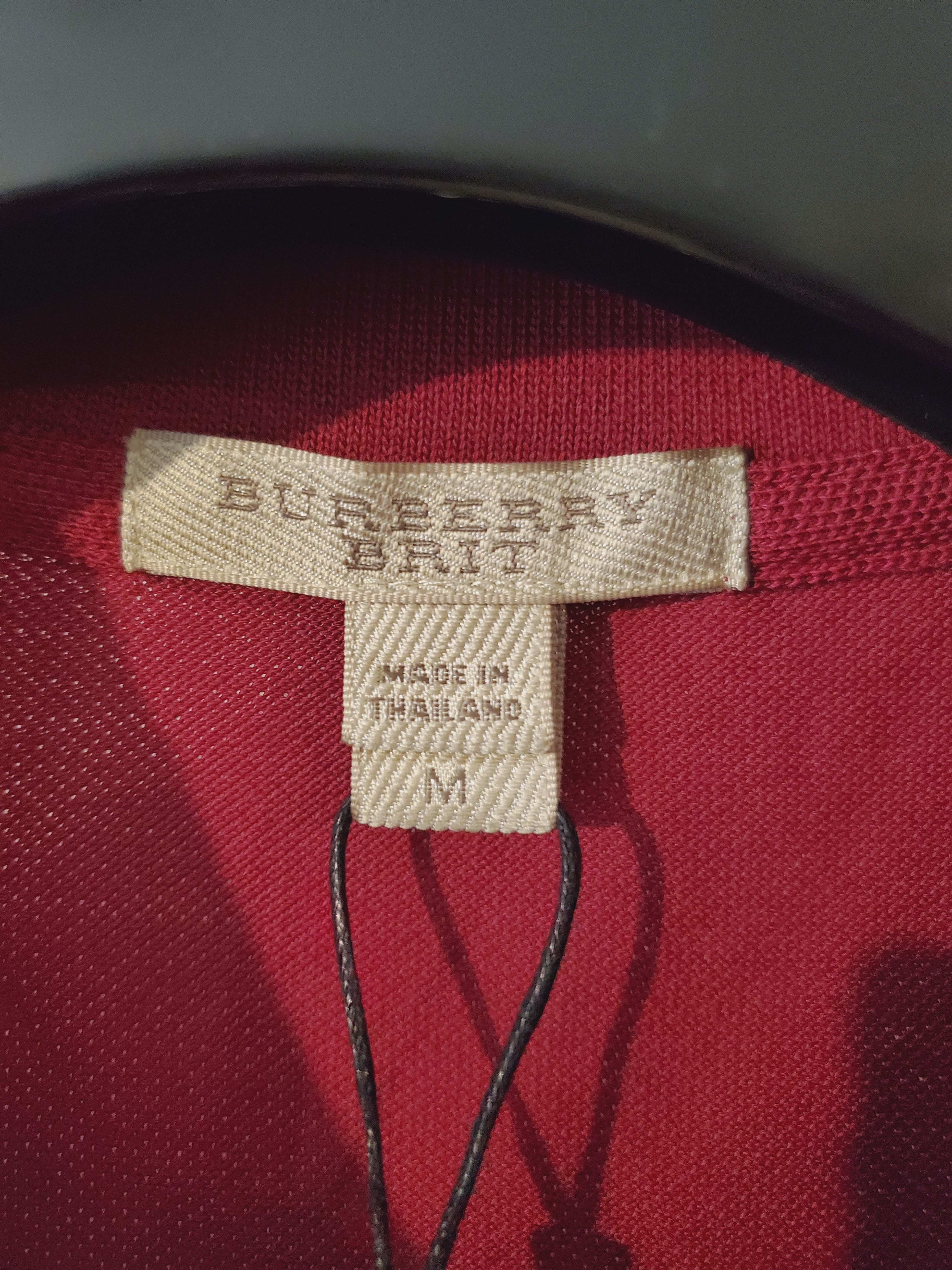 Burberry Burberry Embroidered Polo Shirt Sz M Size US M / EU 48-50 / 2 - 2 Thumbnail