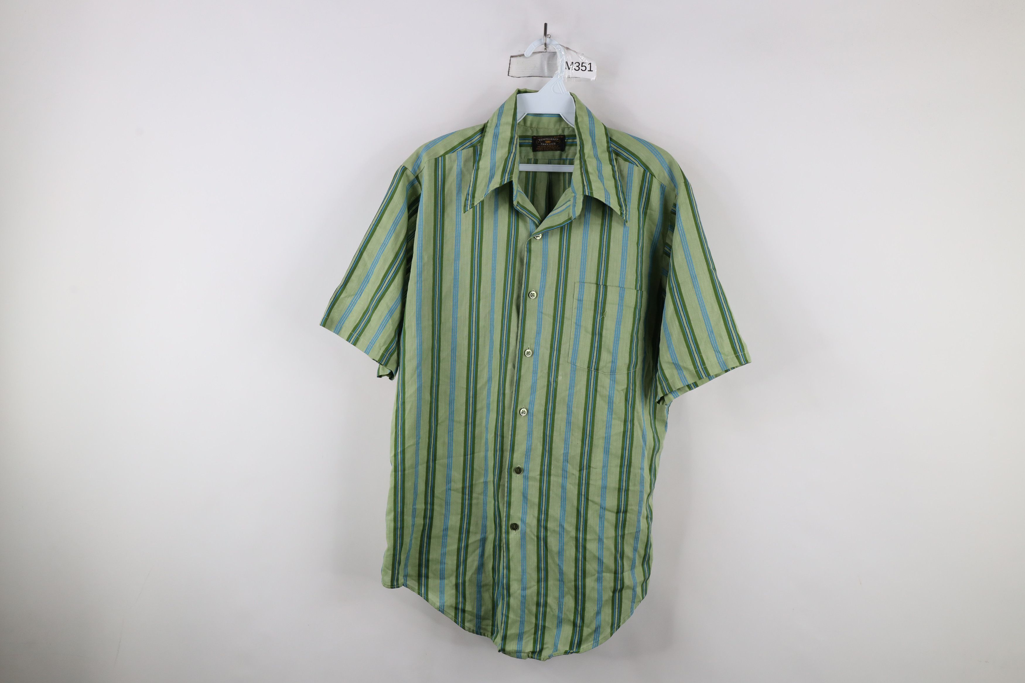 Vintage Vintage 60s 70s Streetwear Tapered Striped Button Shirt USA Size US M / EU 48-50 / 2 - 1 Thumbnail