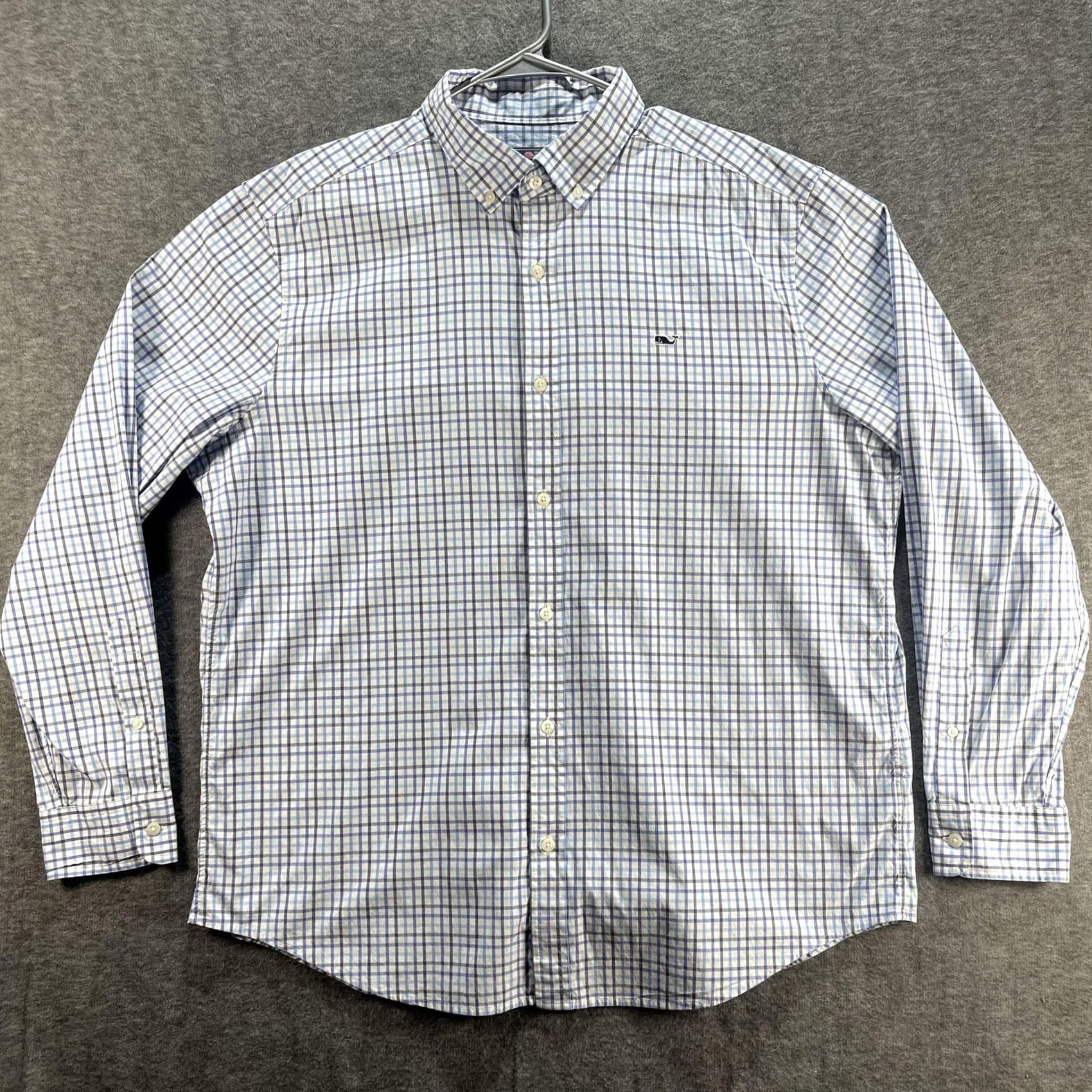 Vineyard Vines VINEYARD VINES Shirt Mens XL Blue Plaid Classic Fit Whale Button-Down Stretch Size US XL / EU 56 / 4 - 3 Thumbnail