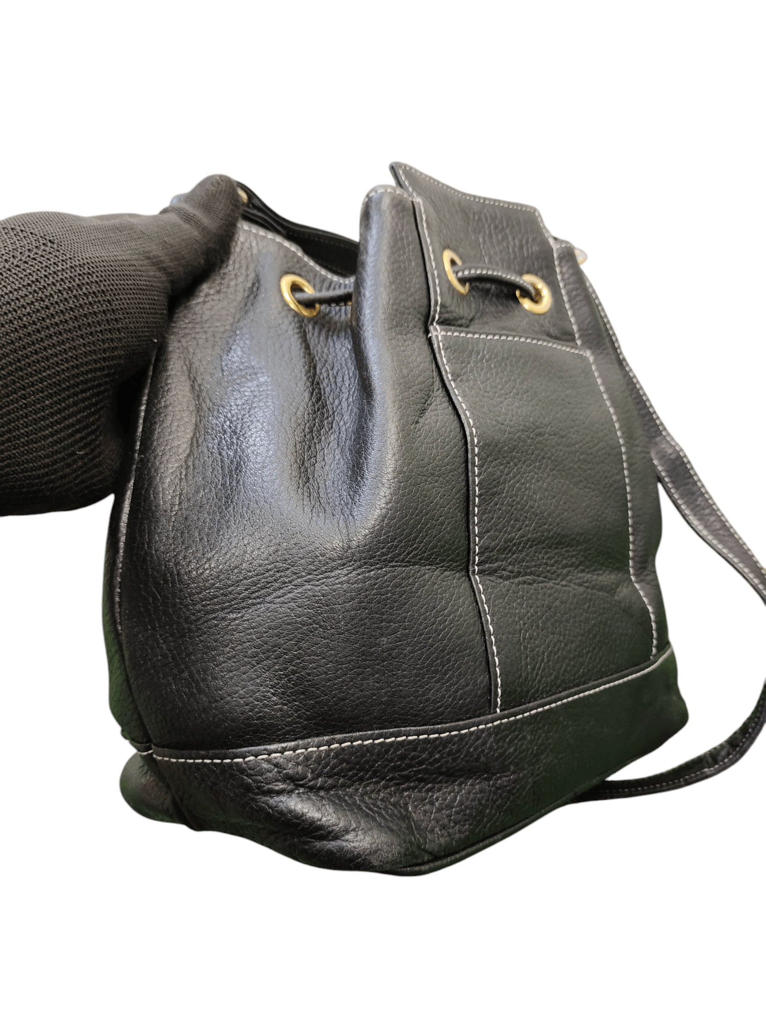 Leather Vintage Jacovitti Italy Patina Full Leather Bucket Bag Size ONE SIZE - 10 Thumbnail