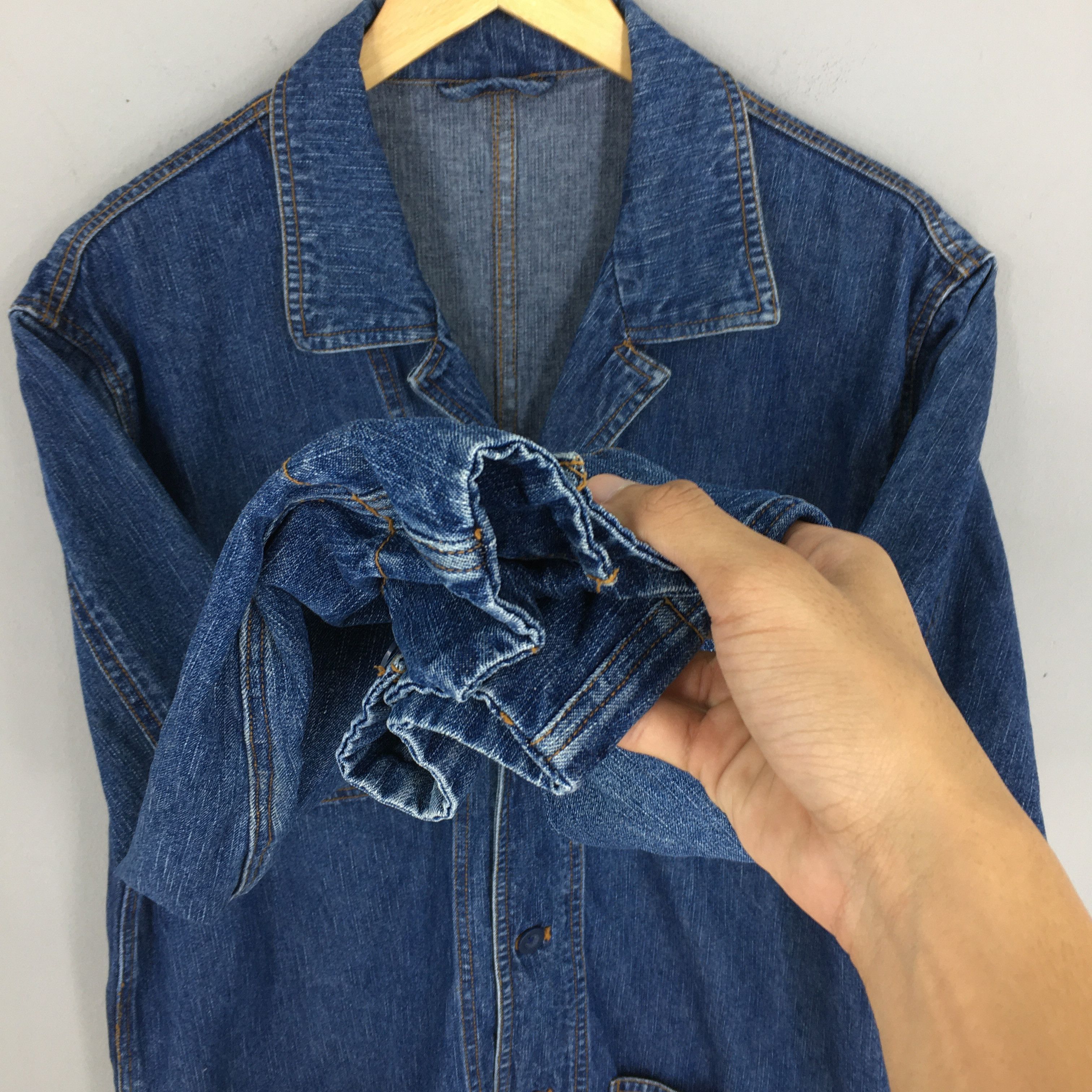 Vintage Vintage 80s Denim Worker Jacket Large Workwear Frenchwork Size US L / EU 52-54 / 3 - 4 Thumbnail