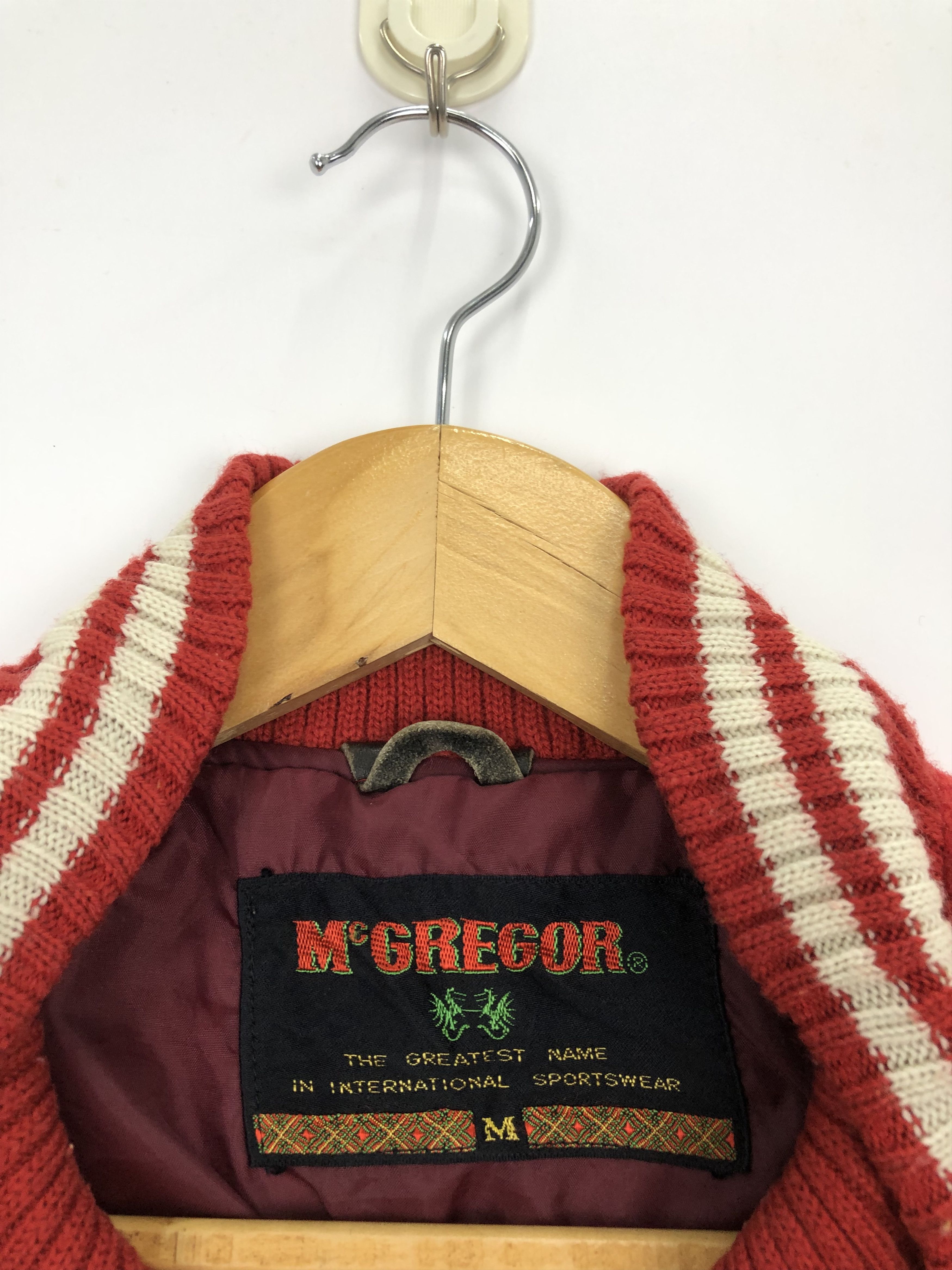 Vintage Vintage 90s Mcgregor Varsity Jacket Red V0324 Size US M / EU 48-50 / 2 - 5 Thumbnail