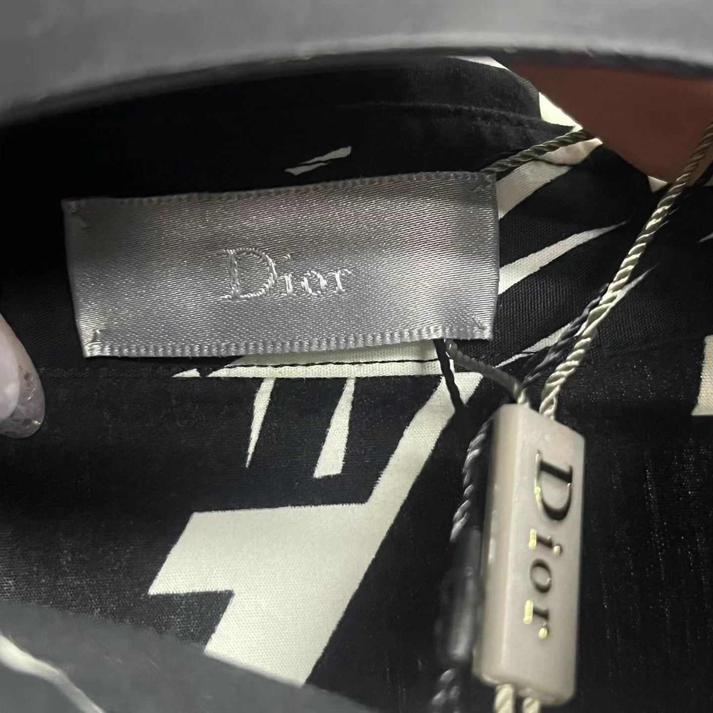 Dior Dior Black & White Logo Print Button-Down Shirt 38 Size US M / EU 48-50 / 2 - 5 Thumbnail
