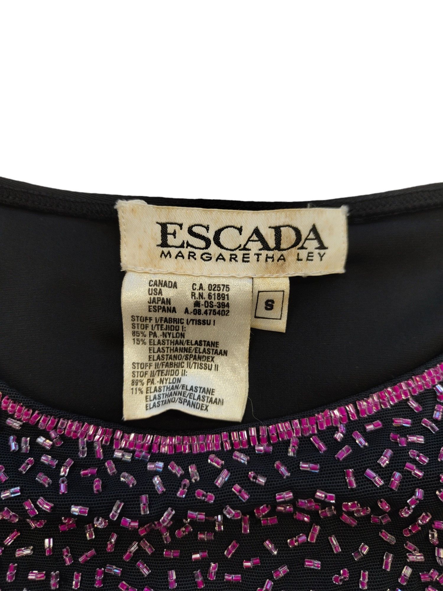 Escada Escada Black Top With Violet Sequenced Front Size S / US 4 / IT 40 - 5 Thumbnail