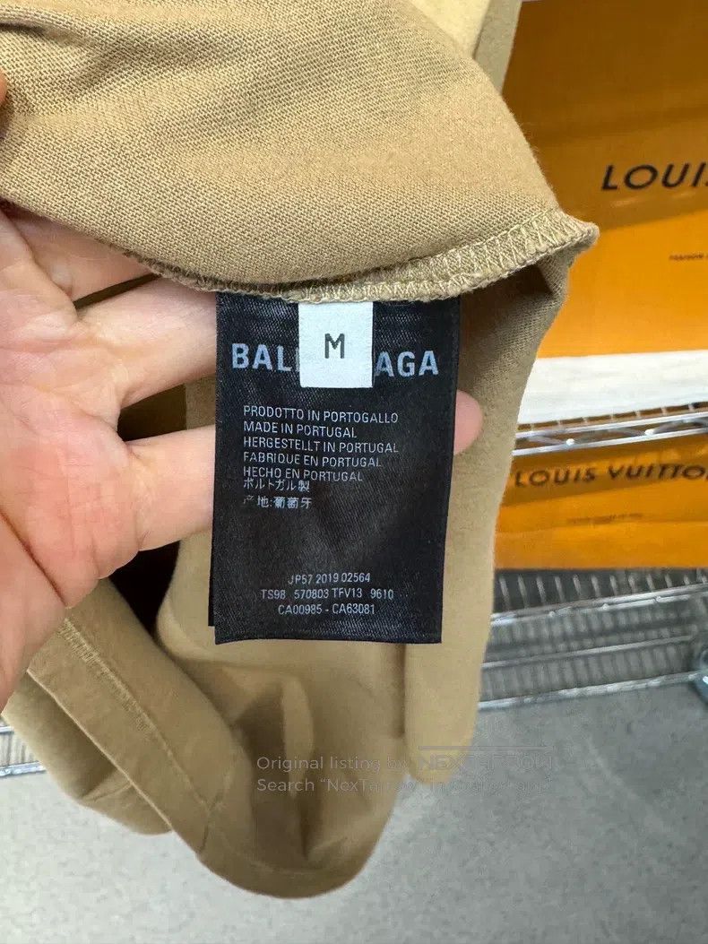 Balenciaga Balenciaga Khaki Short-Sleeve T-Shirt Size US M / EU 48-50 / 2 - 4 Thumbnail